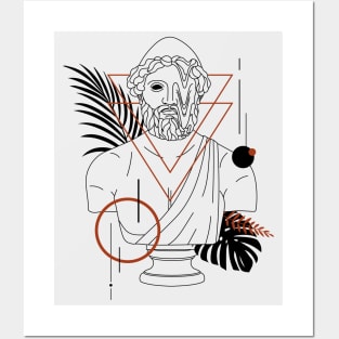 Funny Hipster Hephaestus Greek God // Funny Greek Mythology Posters and Art